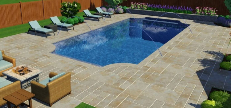 3D Backyard Pool Design in Portland, ME